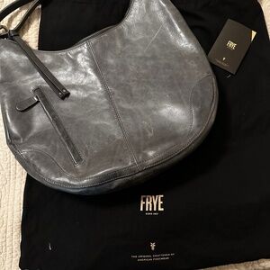 Frye Melissa scoop crossbody/hobo Carbon grey  handbag in EUC